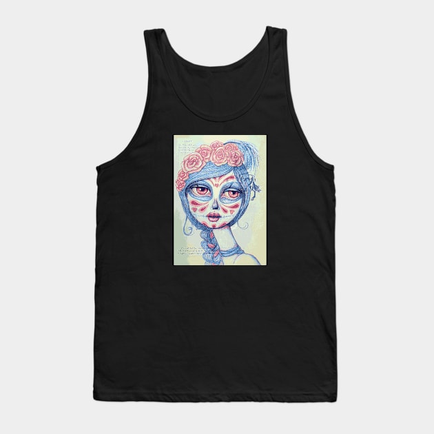 Sugar Skull Girl 3 of 3 Tank Top by LittleMissTyne